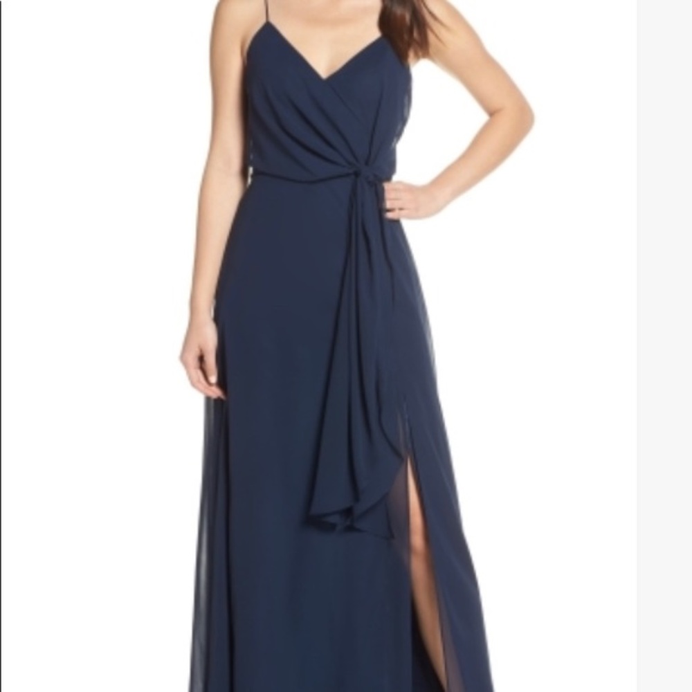 JENNY YOO Collection Amara Formal Dress Navy 10
